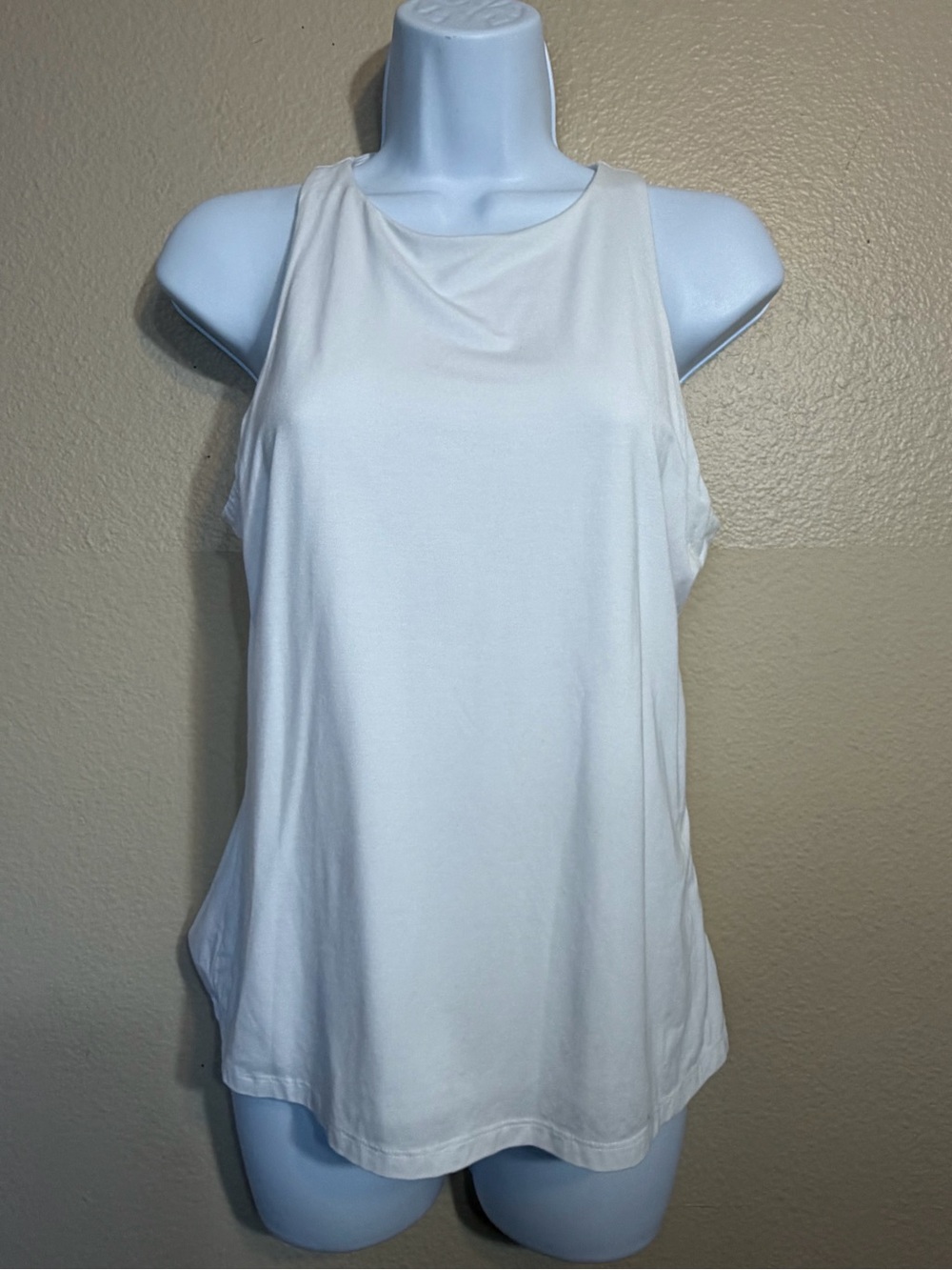 Rachel Zoe White Sleeveless Crewneck Women's Tank Top M